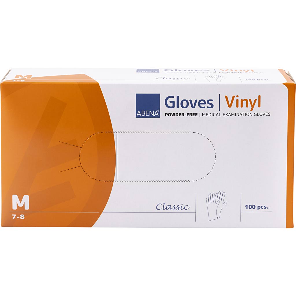 Abena poedervrije vinylhandschoenen maat medium 100 stuks
