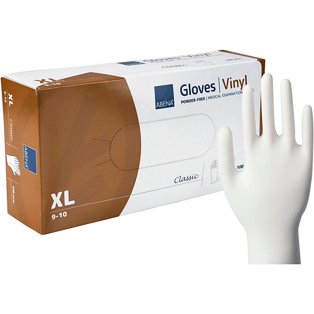 Abena poedervrije vinylhandschoenen maat extra large 100 stuks