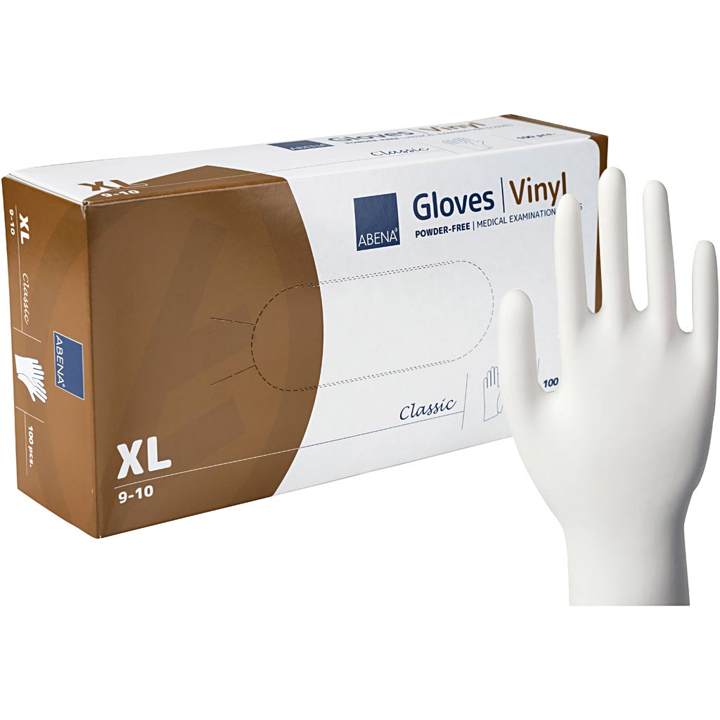 Abena poedervrije vinylhandschoenen maat extra large 100 stuks