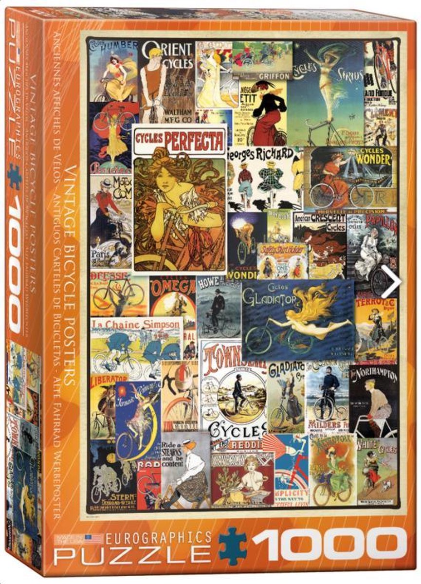 Eurographics - vintage posters van fietsen [vintage bicycle posters] - 1000 stukjes 48×68cm (b×h) - legpuzzel