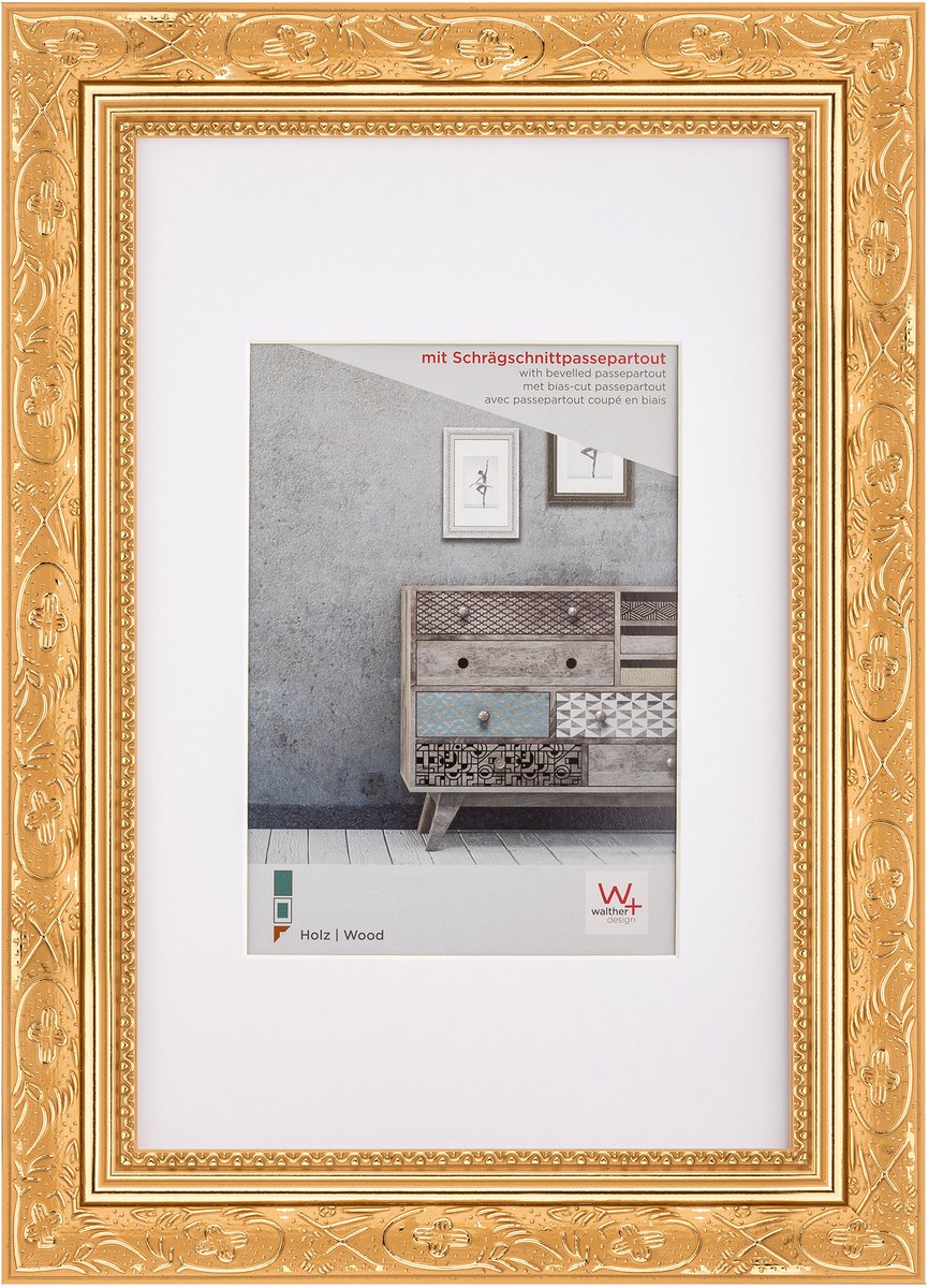 Walther barock - houten lijst - fotoformaat 40x50 cm - goud