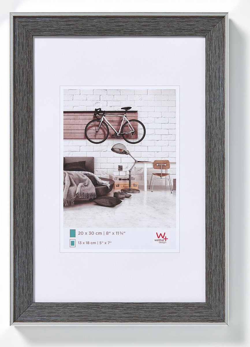 Walther bohemian - fotolijst - fotoformaat 30x40 cm - grijs
