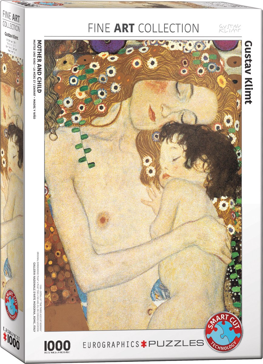 Eurographics - moeder en kind [mutter und kind] - gustav klimt - 1000 stukjes 48×68cm (b×h) - fine art legpuzzel