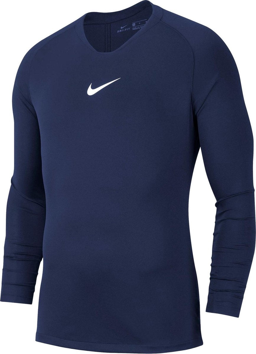Nike park dry first layer longsleeve thermoshirt - maat xl - mannen - navy wit