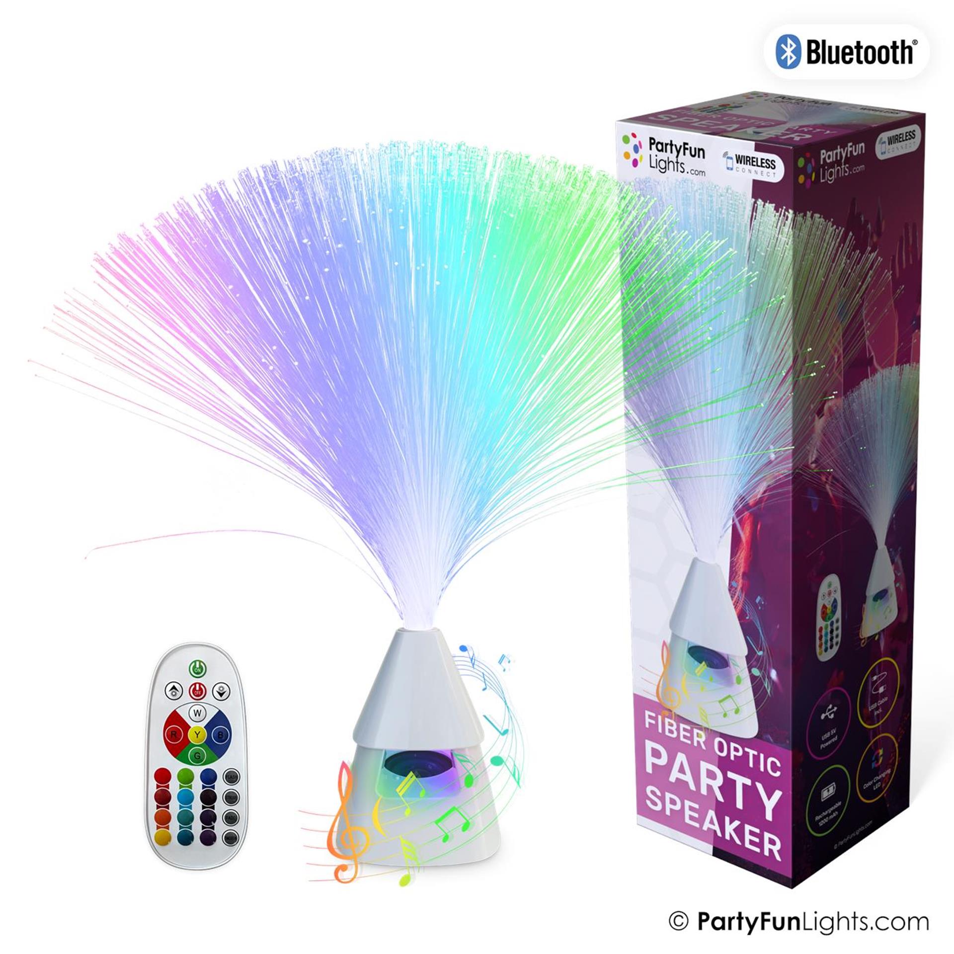 Partyfun lights bluetooth luidspreker fiber optic