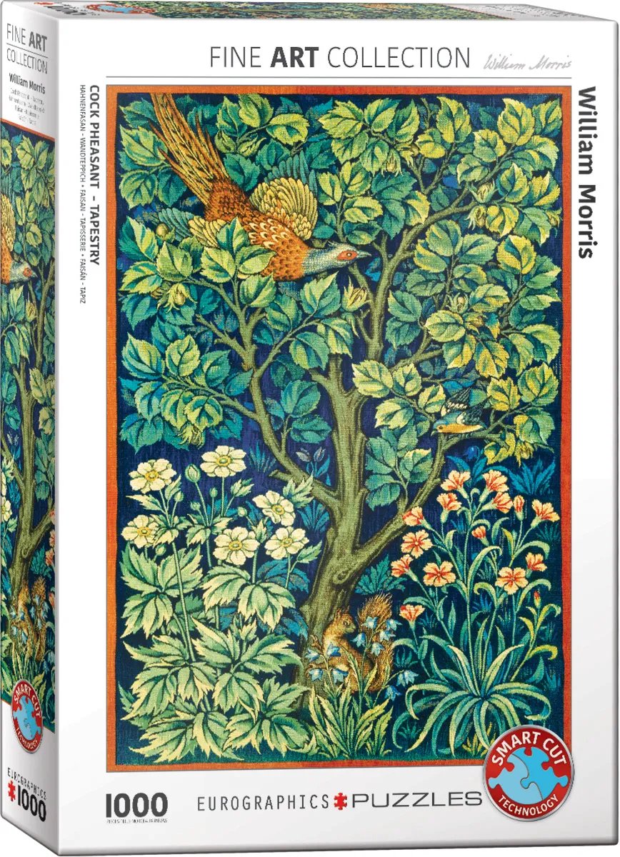 Eurographics - fazant haan ( cock pheasant ) - william morris - 1000 stukjes - 68×48cm - fine art masterpiece legpuzzel