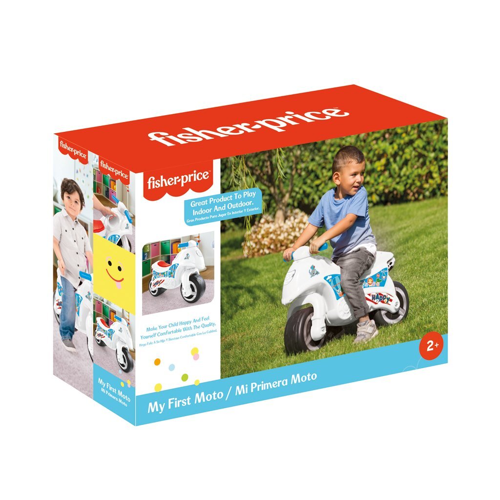 Dolu fisher price loopmotor wit blauw rood