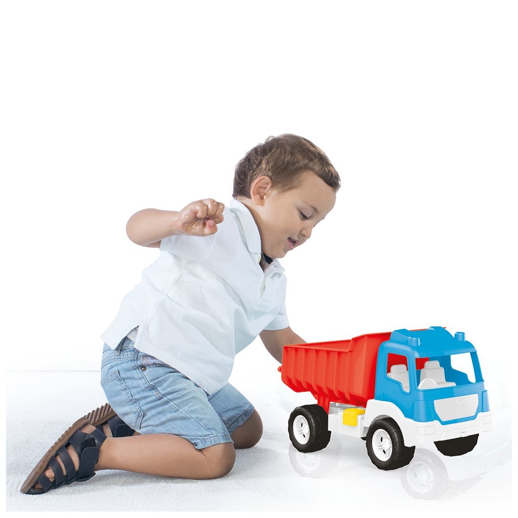 Dolu fisher price kiepwagen wit blauw rood