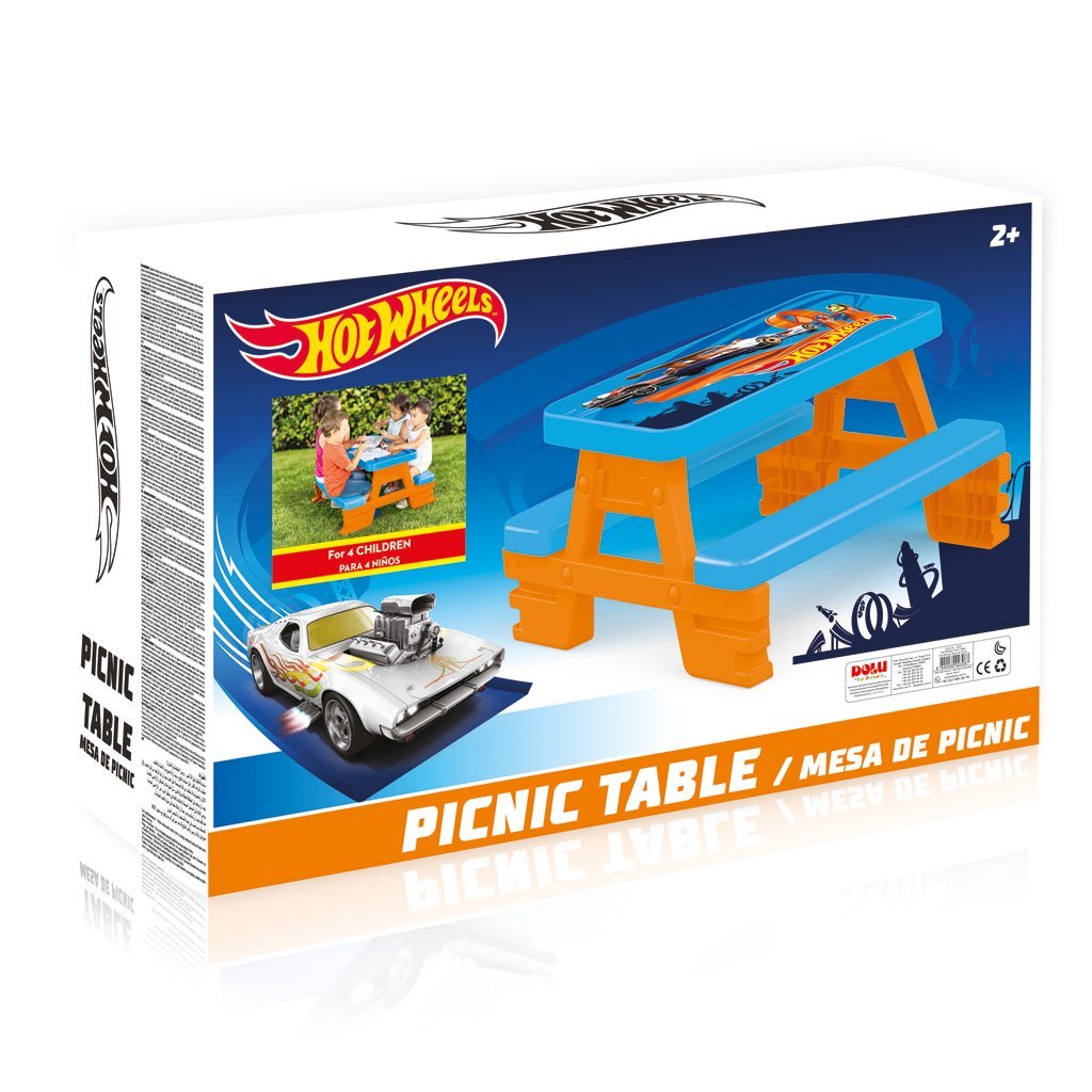 Dolu hot wheels picknicktafel blauw oranje