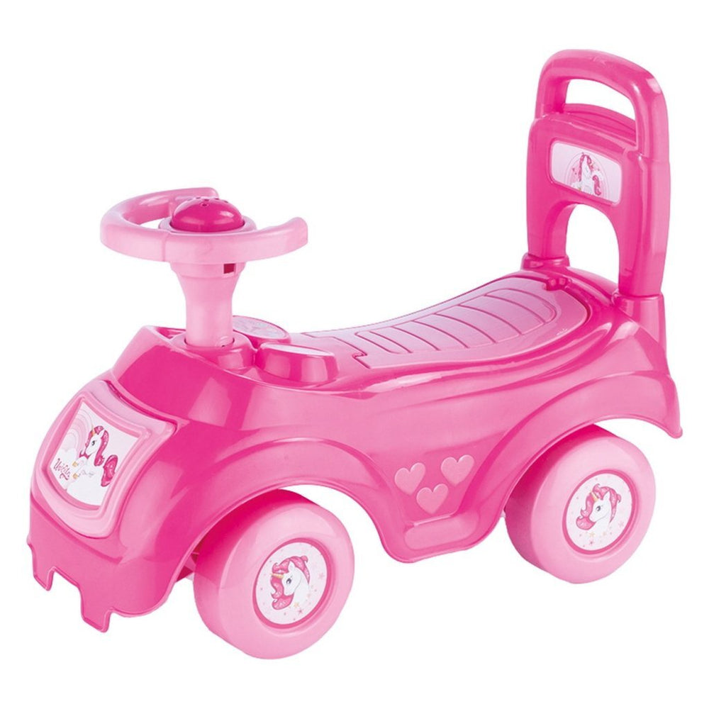 Dolu eenhoorn loopauto + toeter 49x20x37 cm roze