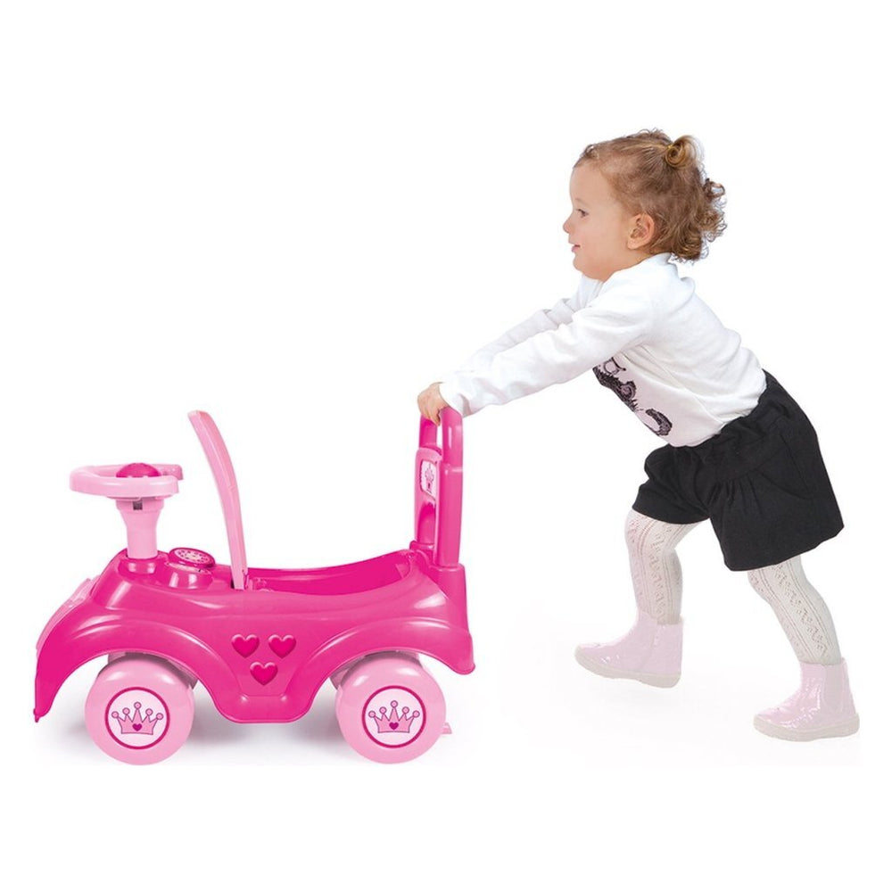 Dolu eenhoorn loopauto + toeter 49x20x37 cm roze