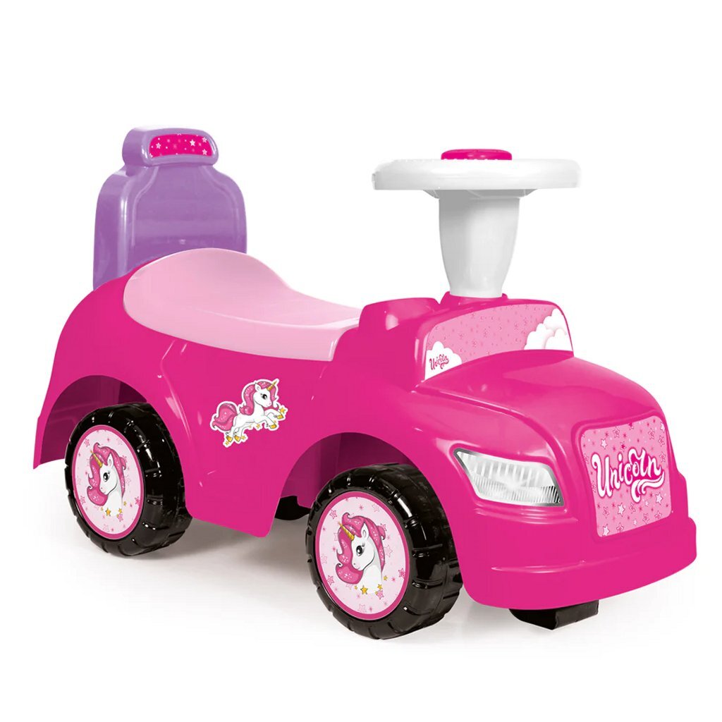Dolu eenhoorn loopauto roze