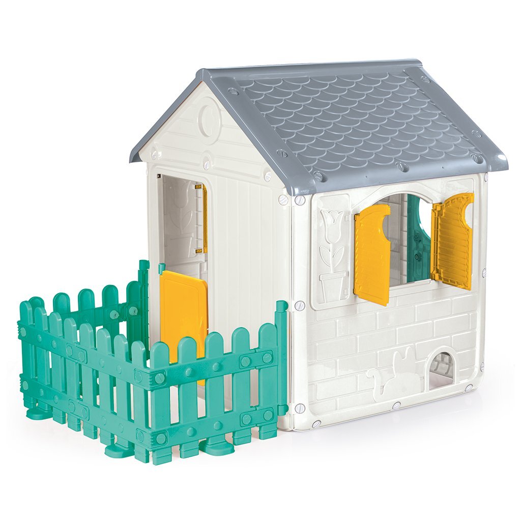Dolu speelhuis 122,5x104x156 cm + geluid wit groen grijs geel