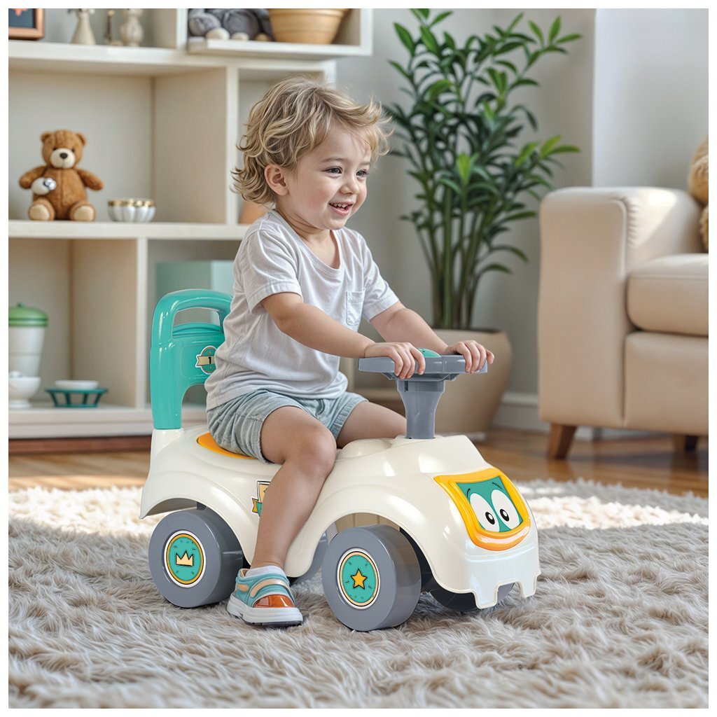 Dolu loopauto wit groen geel