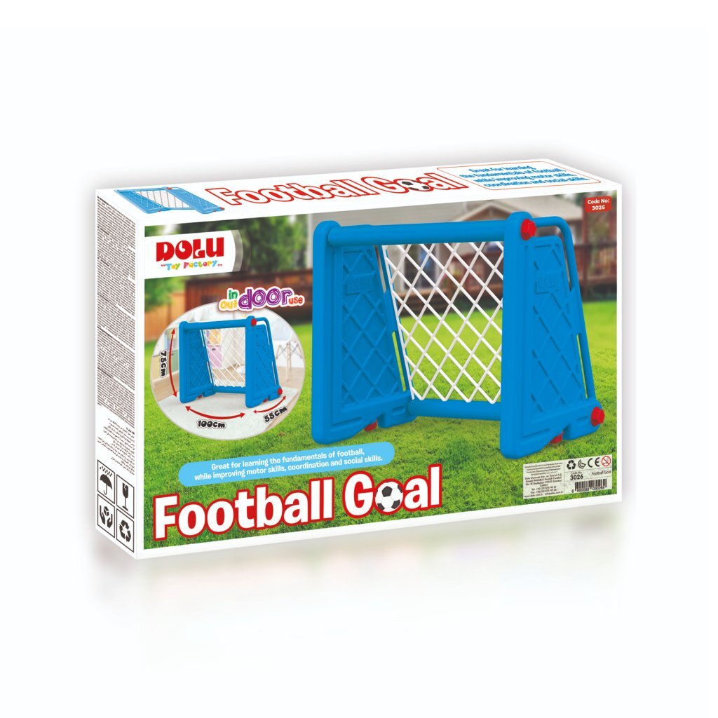 Dolu voetbaldoel 100x75x55 cm blauw