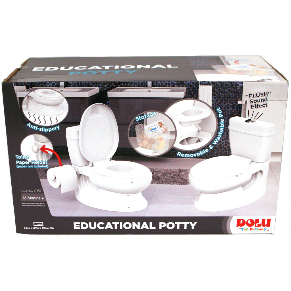 Dolu educatief kindertoilet met geluid wit