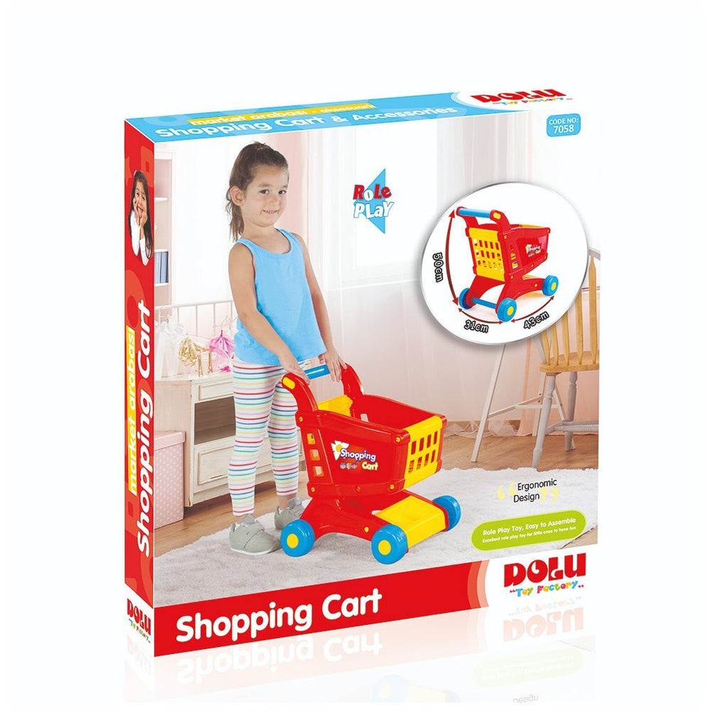 Dolu winkelwagen 50x31x43 cm rood geel blauw