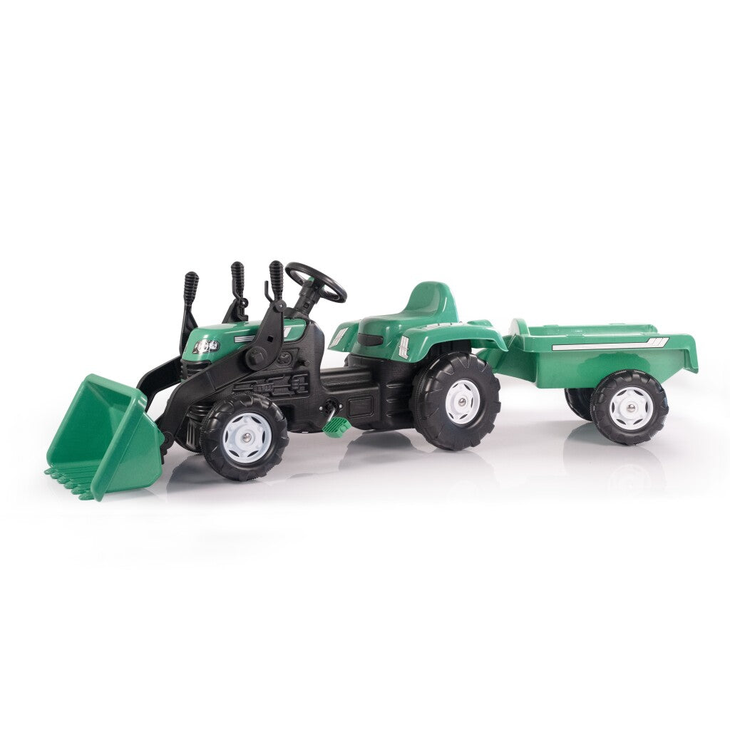 Dolu trekkerpedaal pedaal + aanhanger groen