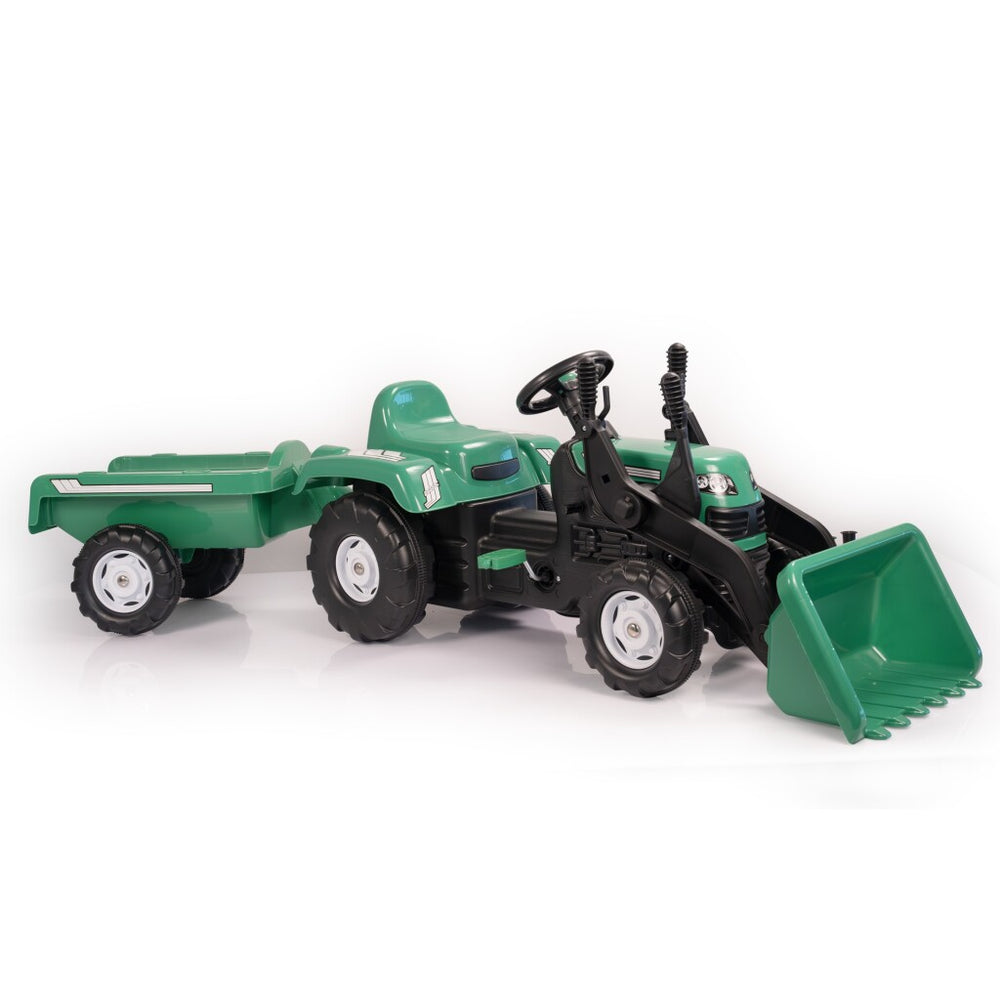 Dolu trekkerpedaal pedaal + aanhanger groen