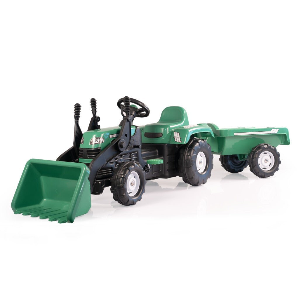 Dolu trekkerpedaal pedaal + aanhanger groen