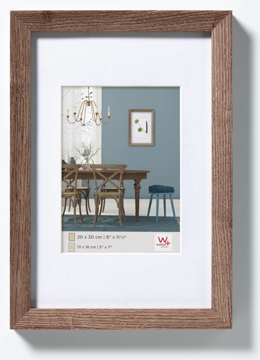Walther fiorito - mdf houten lijst - fotoformaat 13x18 cm - walnoot