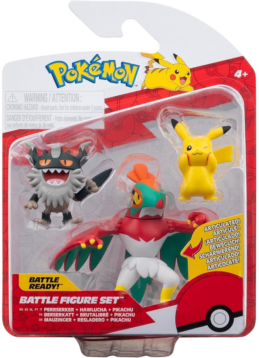Jazwares pokémon battle figure set 3-pack pikachu