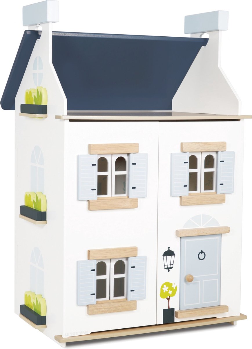 Le toy van poppenhuis sky - houten speelgoed met 3 verdiepingen