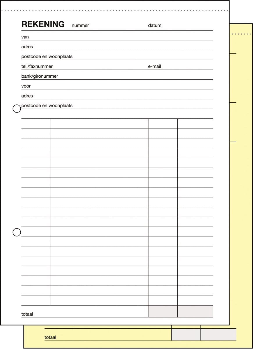 Sigel rekeningblok a5 - expres - 2x50 vel - zelf kopiërend - si-30265