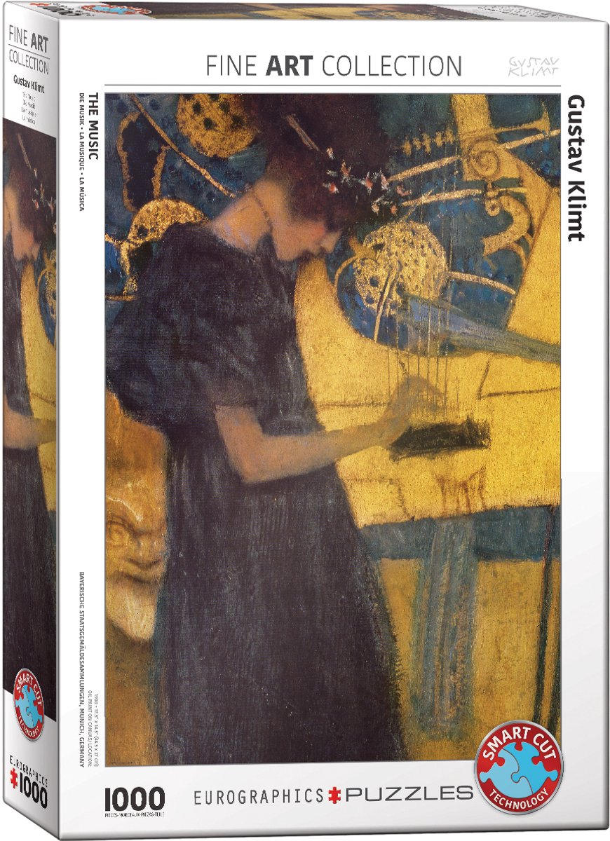 Eurographics - de muziek [die musik] - gustav klimt - 1000 stukjes 48×68cm (b×h) - fine art legpuzzel