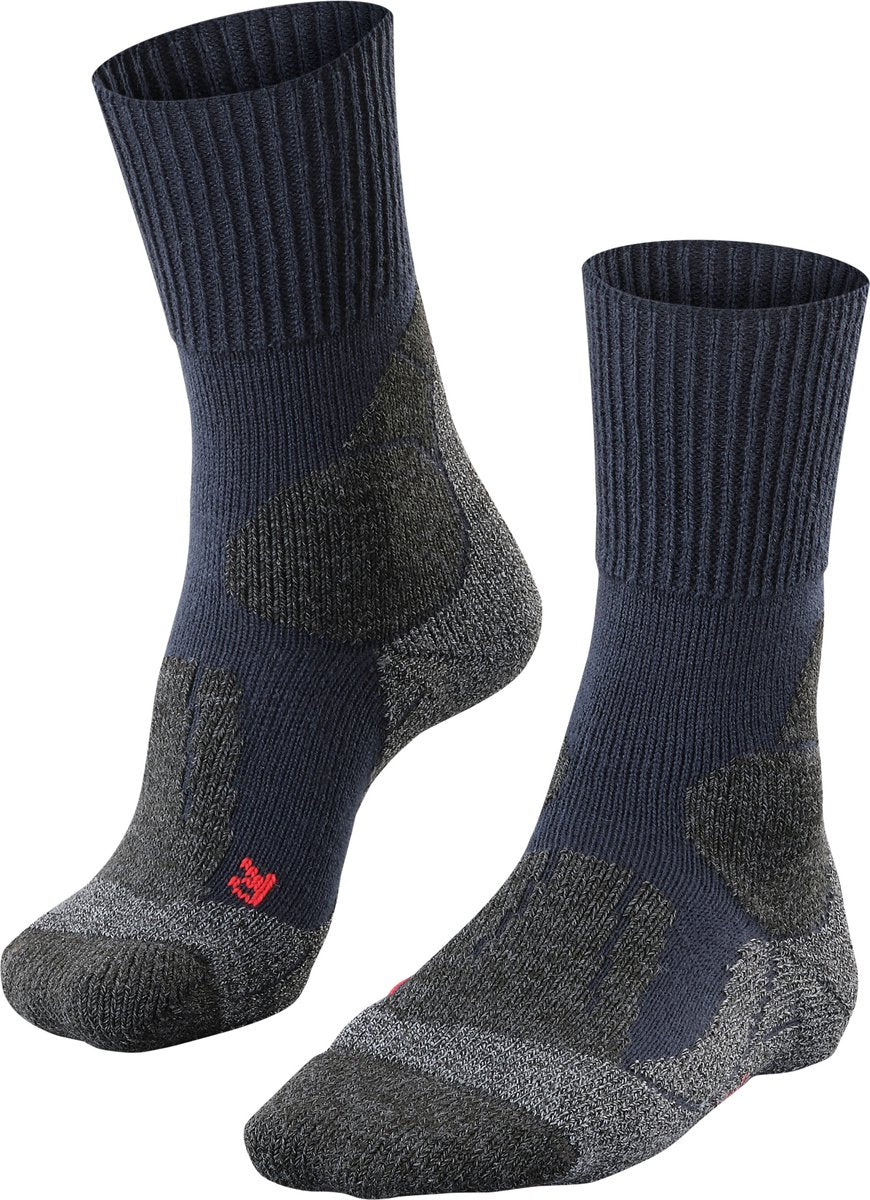 Falke tk1 anti-blaar dik wol functioneel materiaal wandelsokken dames blauw - maat 37-38