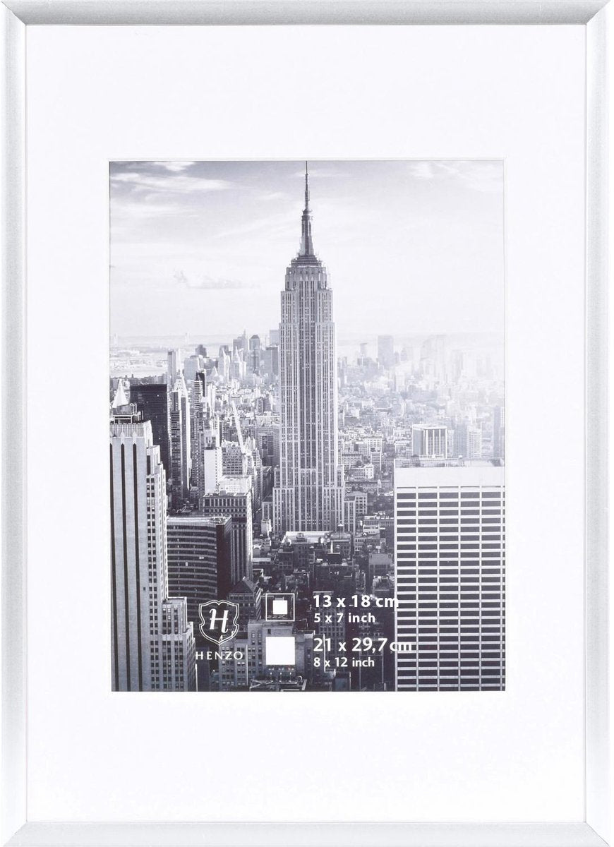 Henzo fotolijst - - manhattan - fotomaat 21x30 cm - zilver