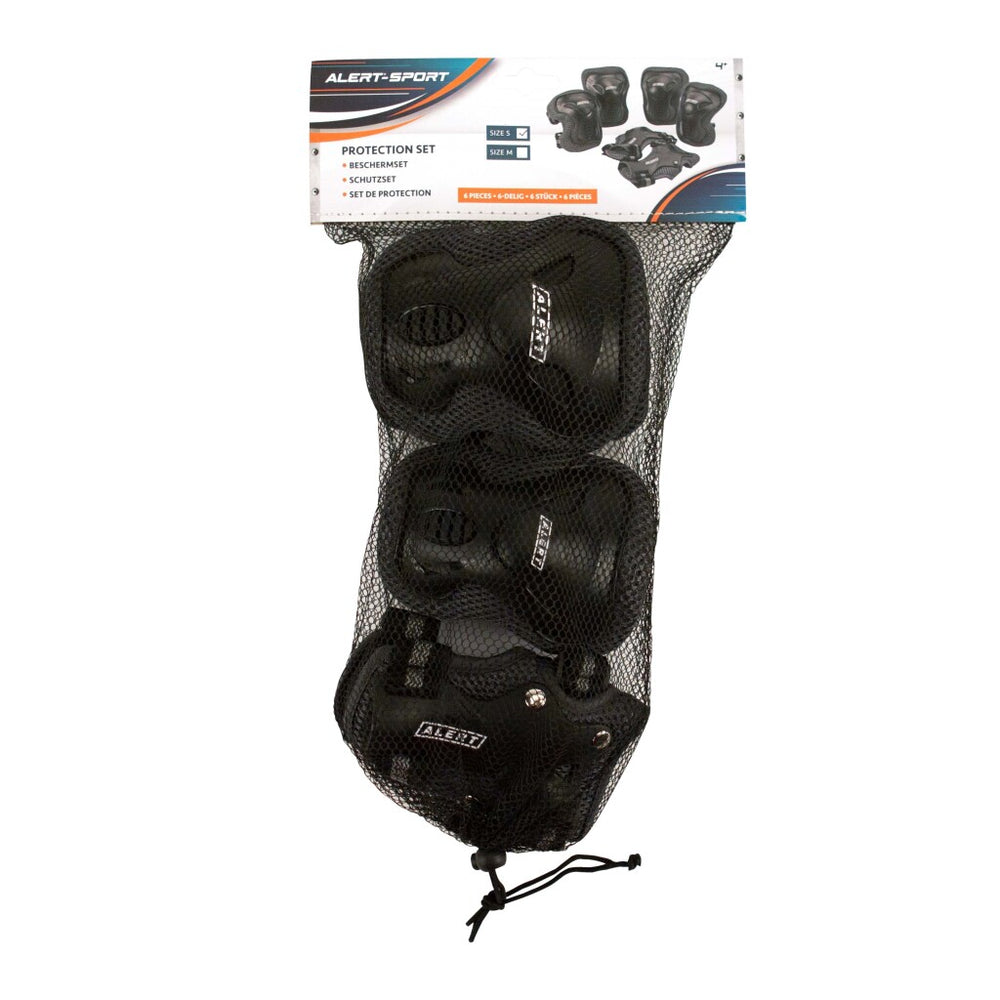 Alert sport beschermset maat s 3-delig zwart