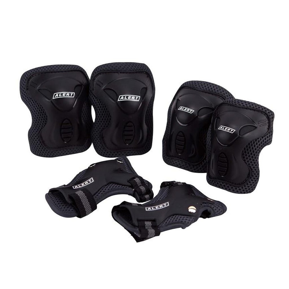Alert sport beschermset maat s 3-delig zwart