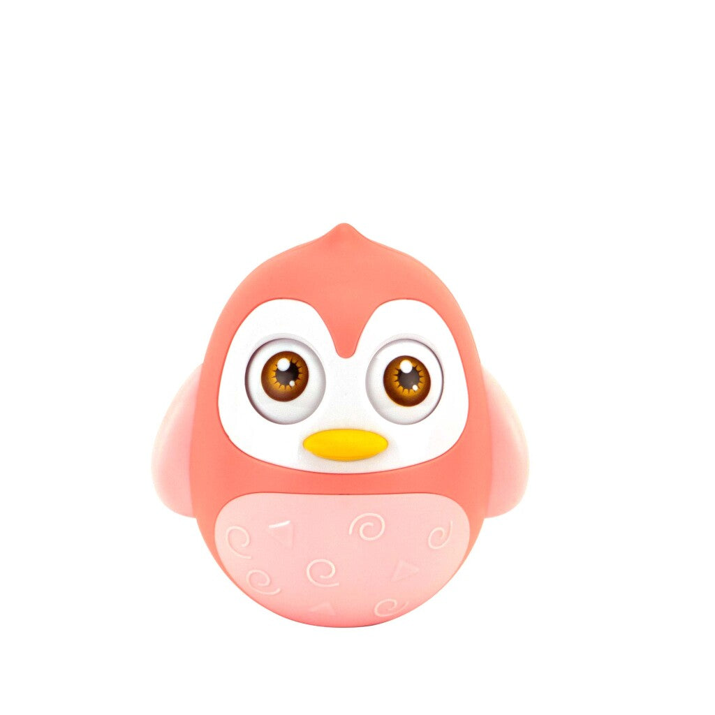 Gelukkige wereld pinguïn tuimelelaar + geluid roze