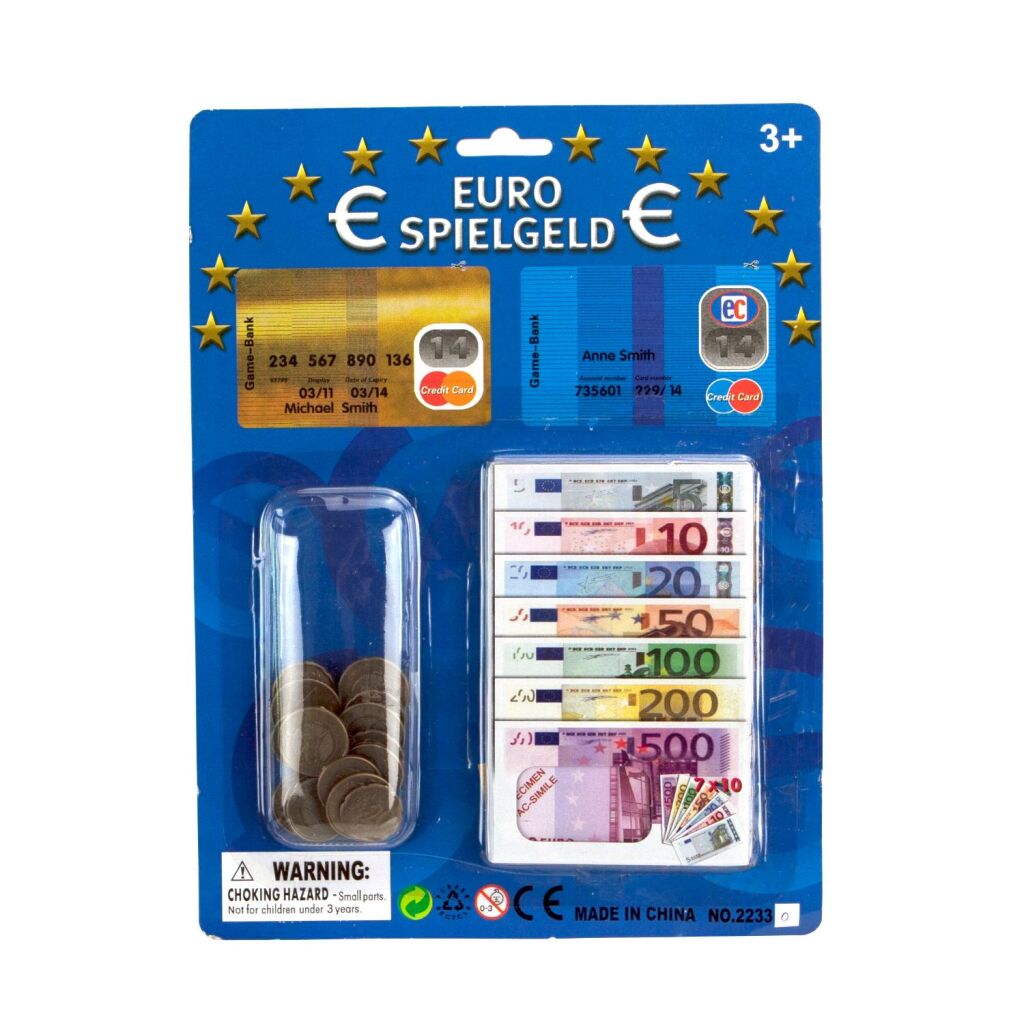 Basis speelgeld munten en biljetten