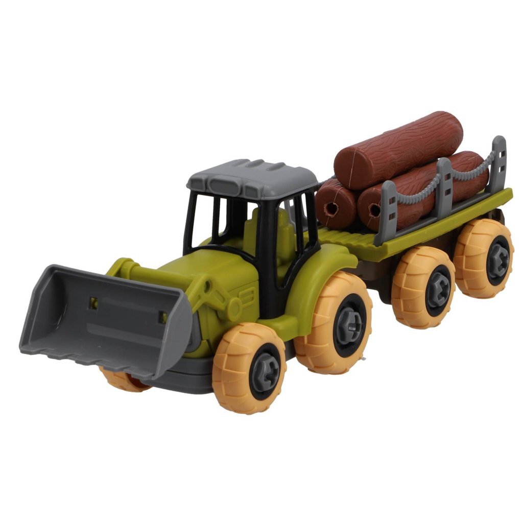 Landbouwtractor met aanhanger