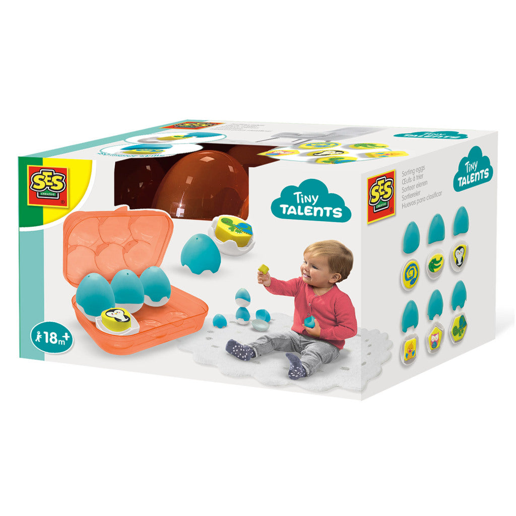Ses kleine talenten sorteren eieren
