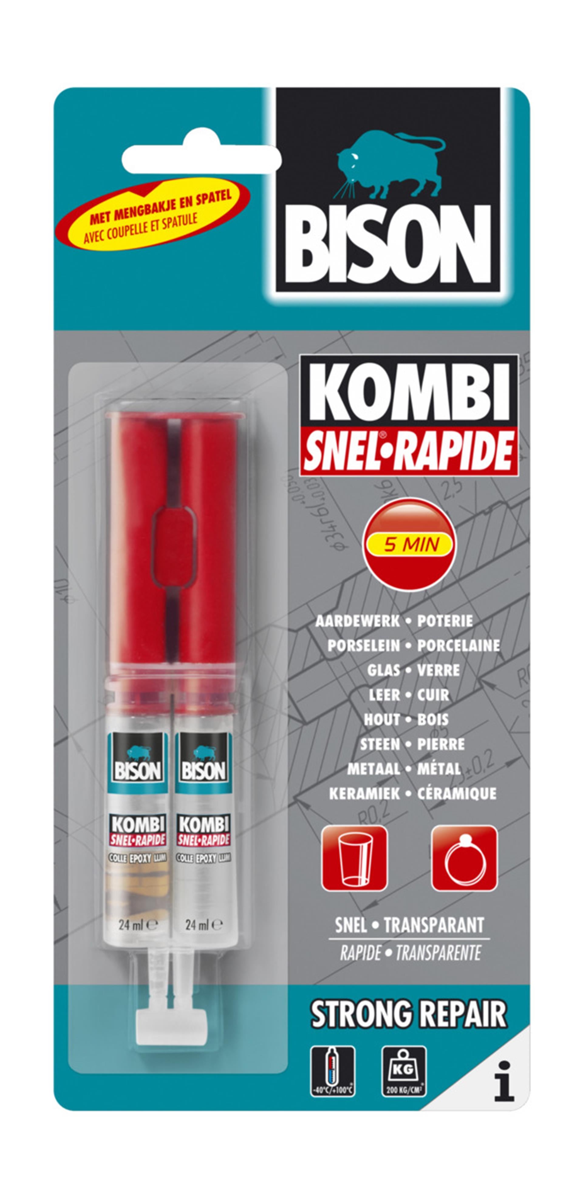 Bison Kombi snel Dubbelspuit 24 ml