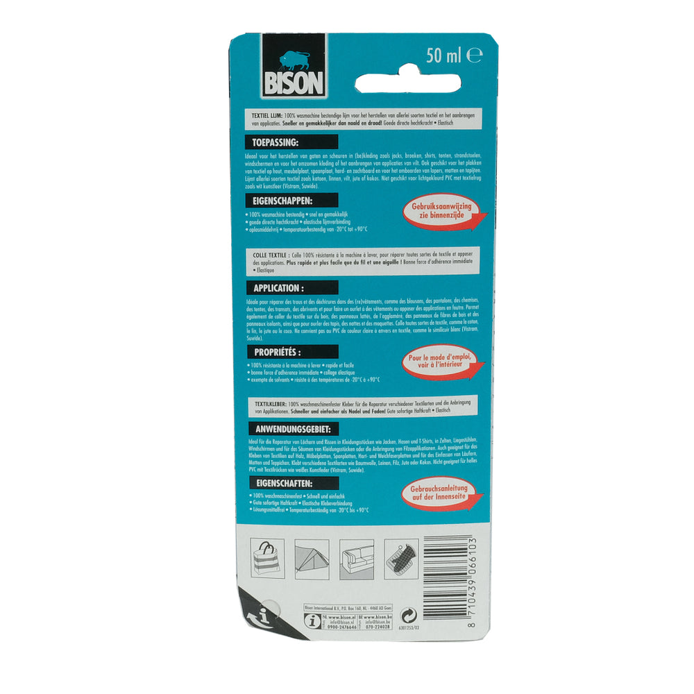 Bison textiellijm spatel 50ml