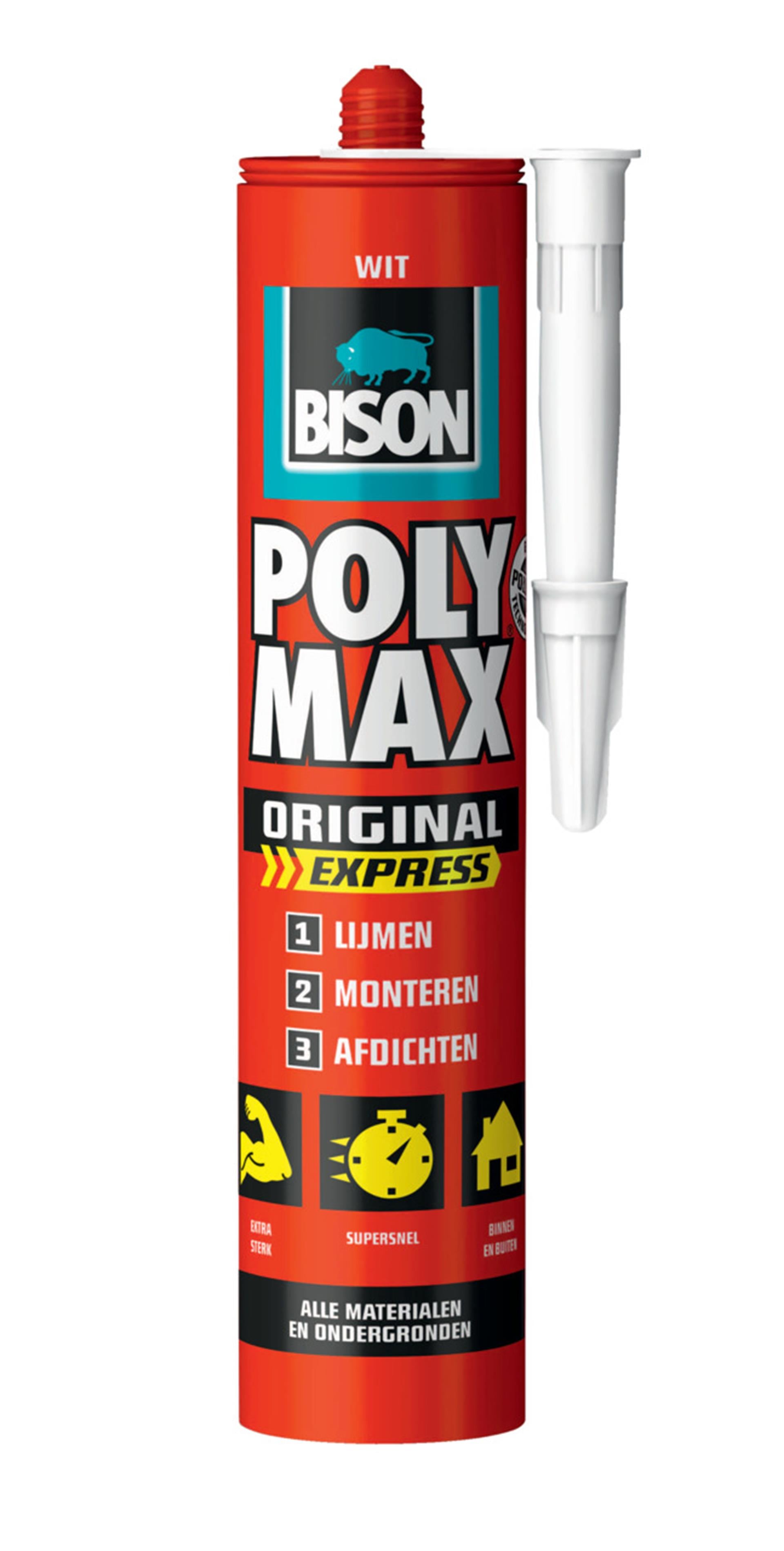 Bison poly max express 425gr wit