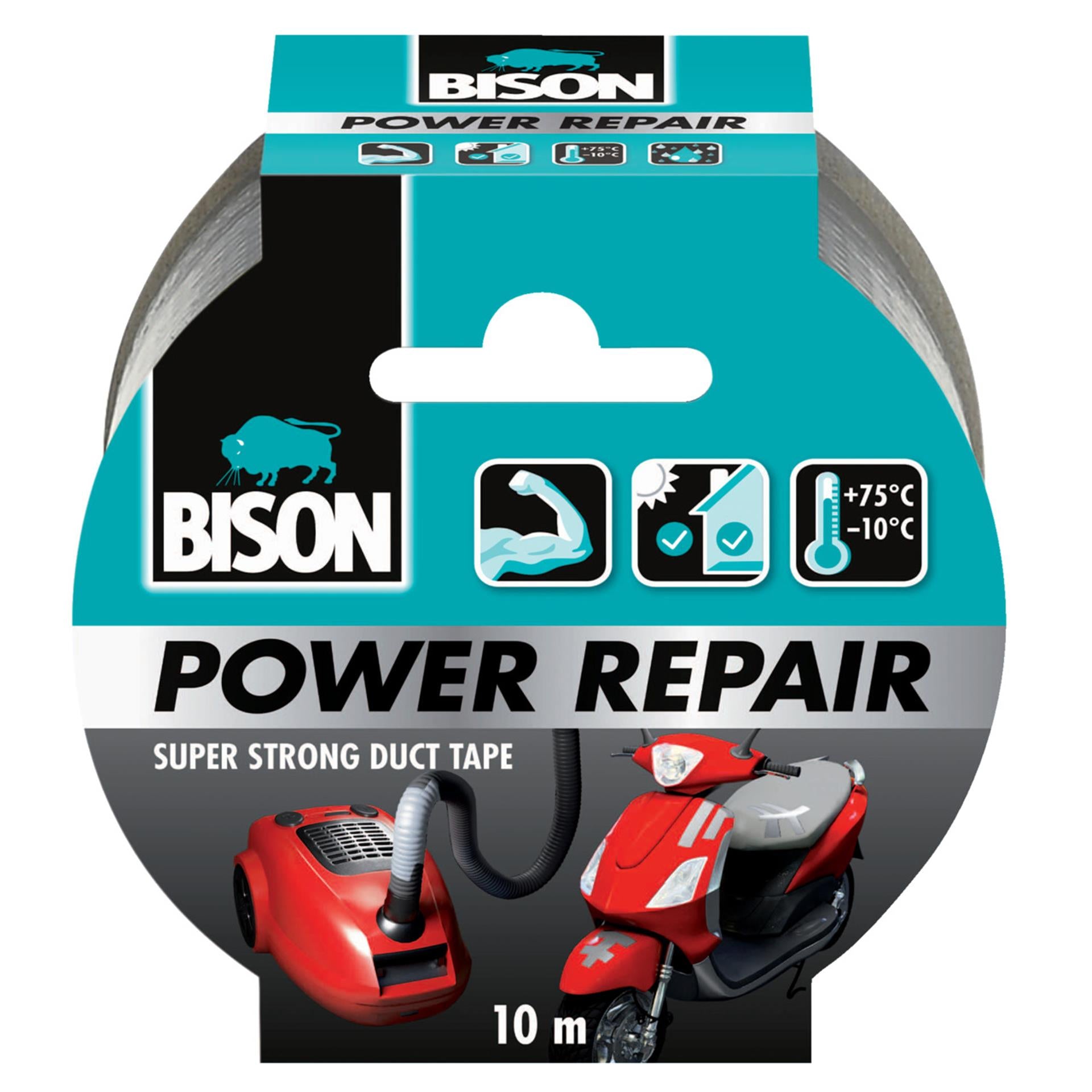 Bison powerreparatie grijs rol 10 m