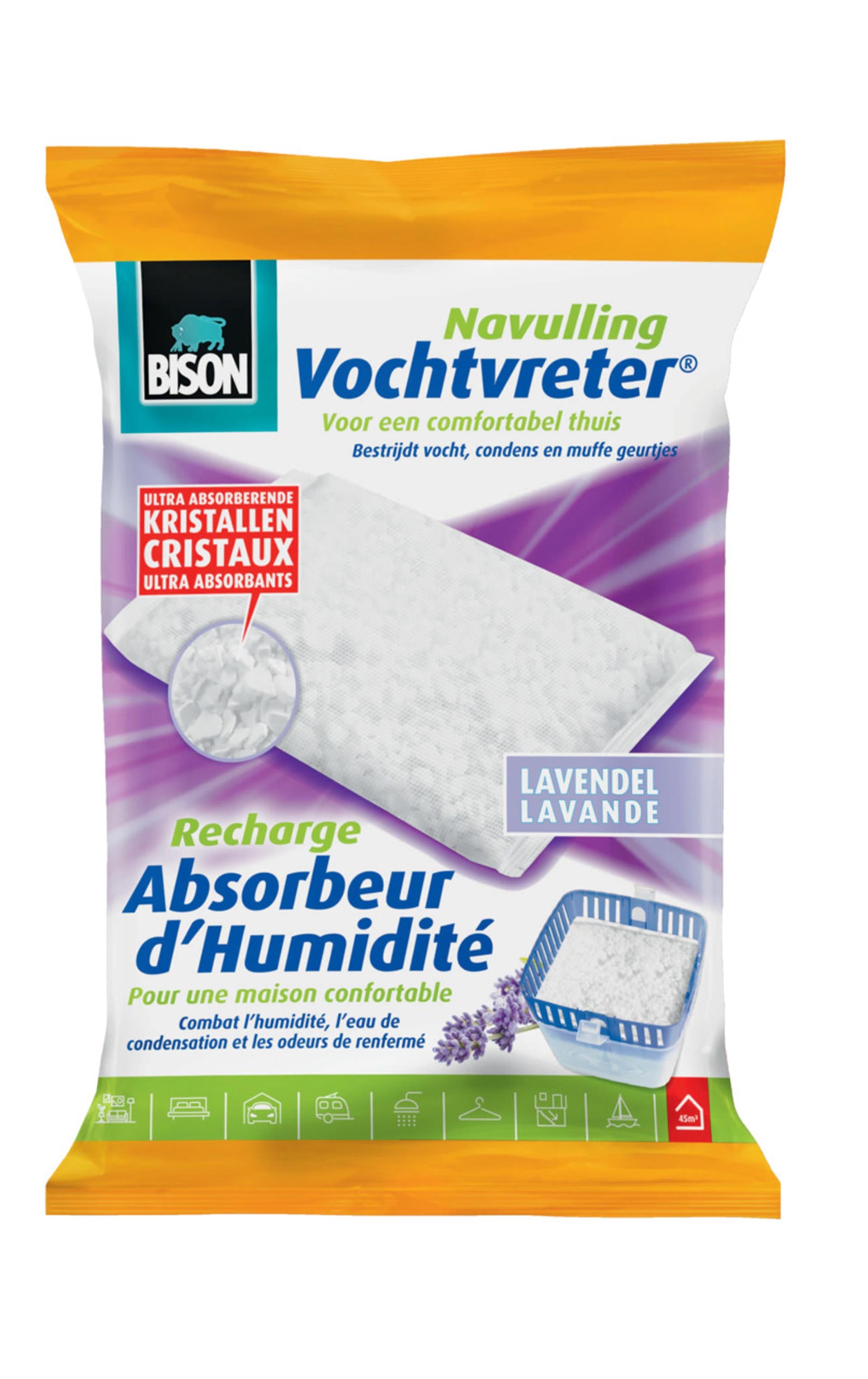 Bison vochtvreter navulling 450gr lavend