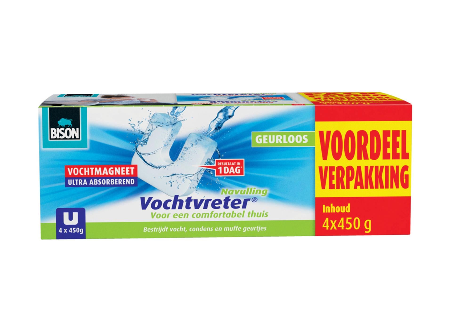 Bison vochtvreter magneetnavulling 3+1