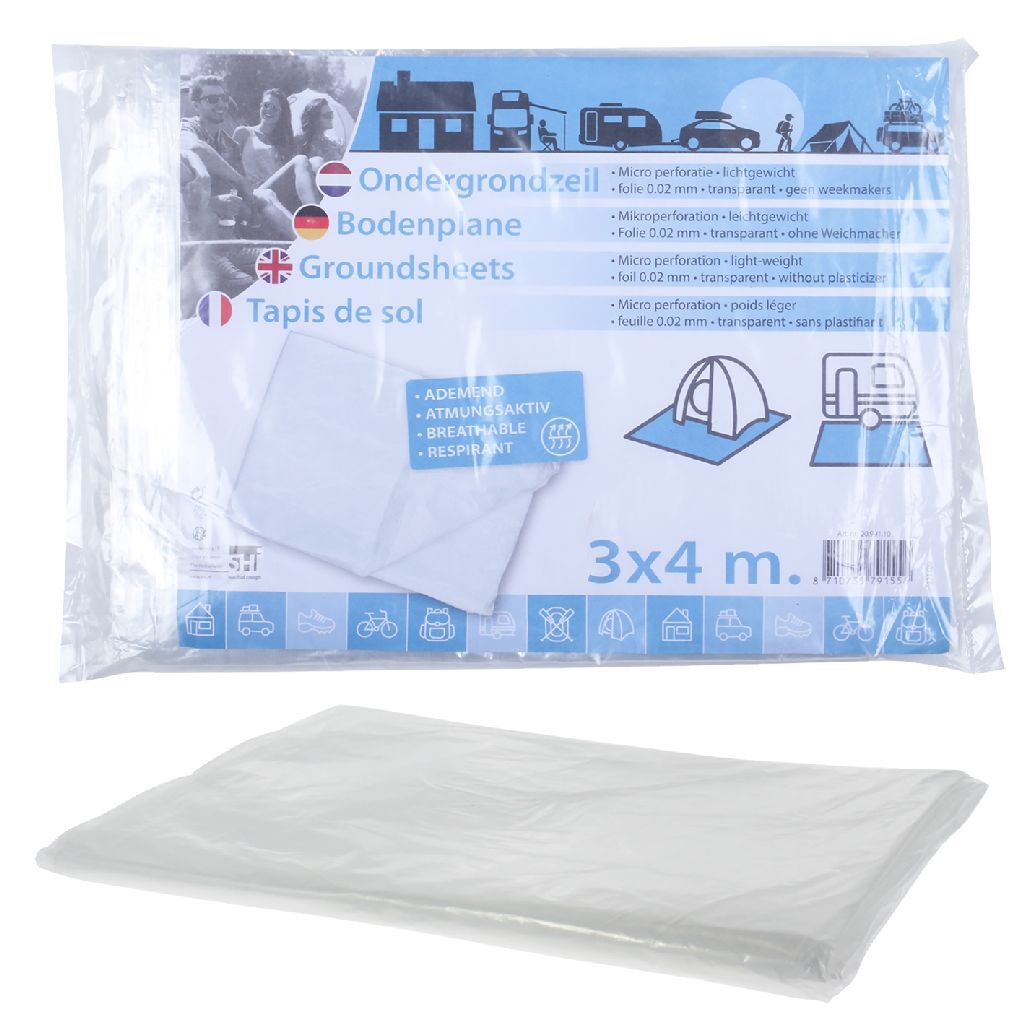 Basisfolie grondzeil 3x4 m transparant