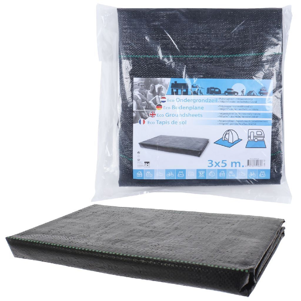 Basic ECO Grondzeil 3x5m Zwart