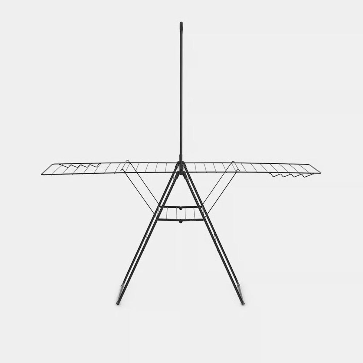 Brabantia hangon droogrek 25m met stang zwart staal