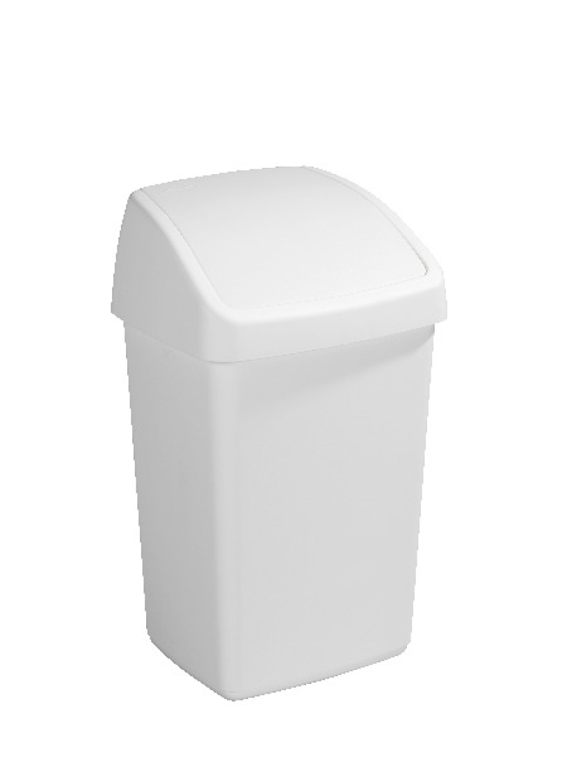 Sunware delta afvalbak 25 liter swing wit