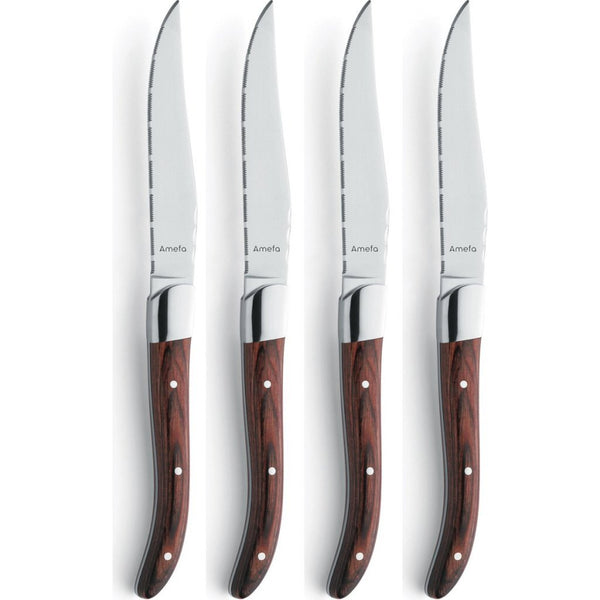 Amefa royal steak steakmessen 4 stuks maroon brown