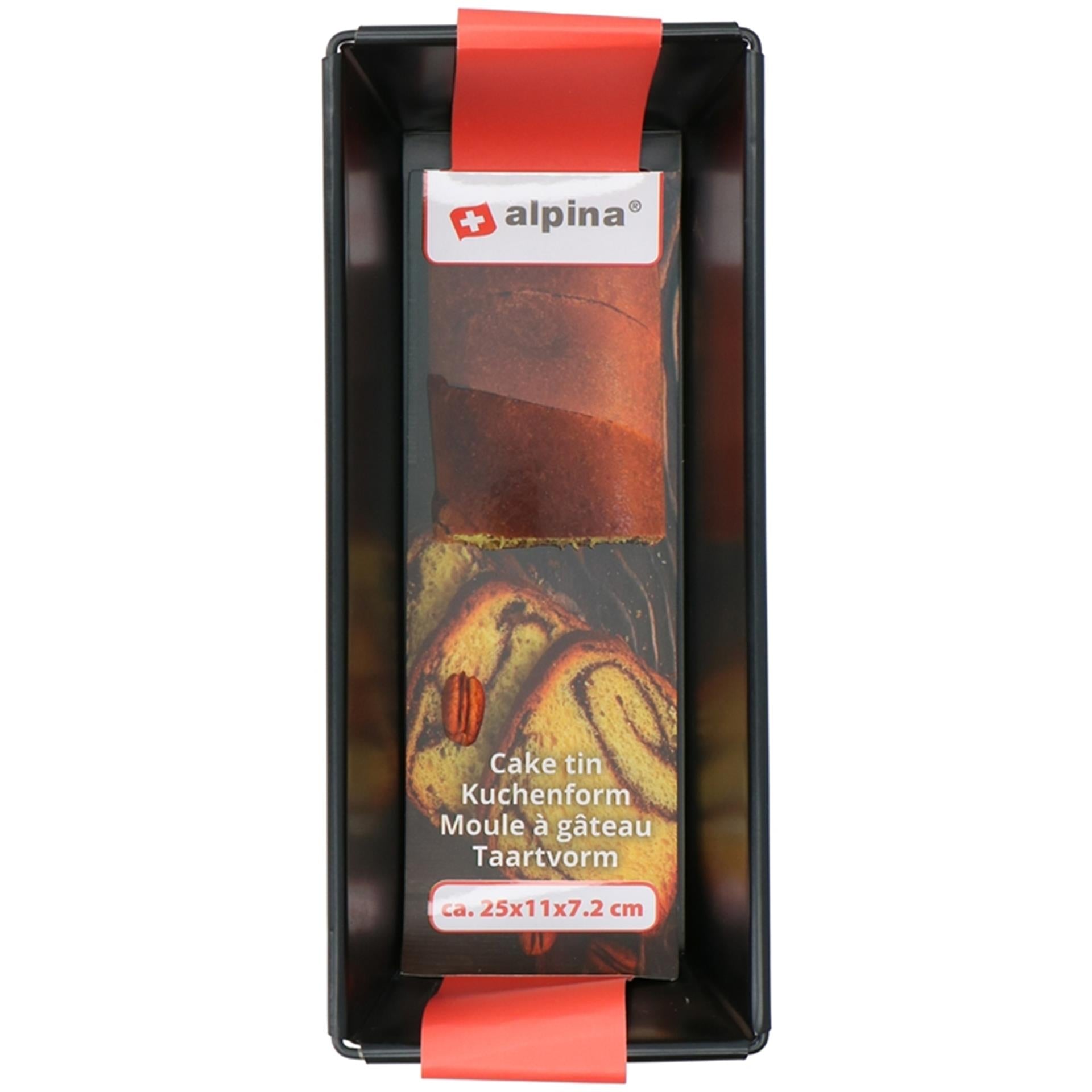 Alpina taartvorm 25x11x7,2 cm zwart
