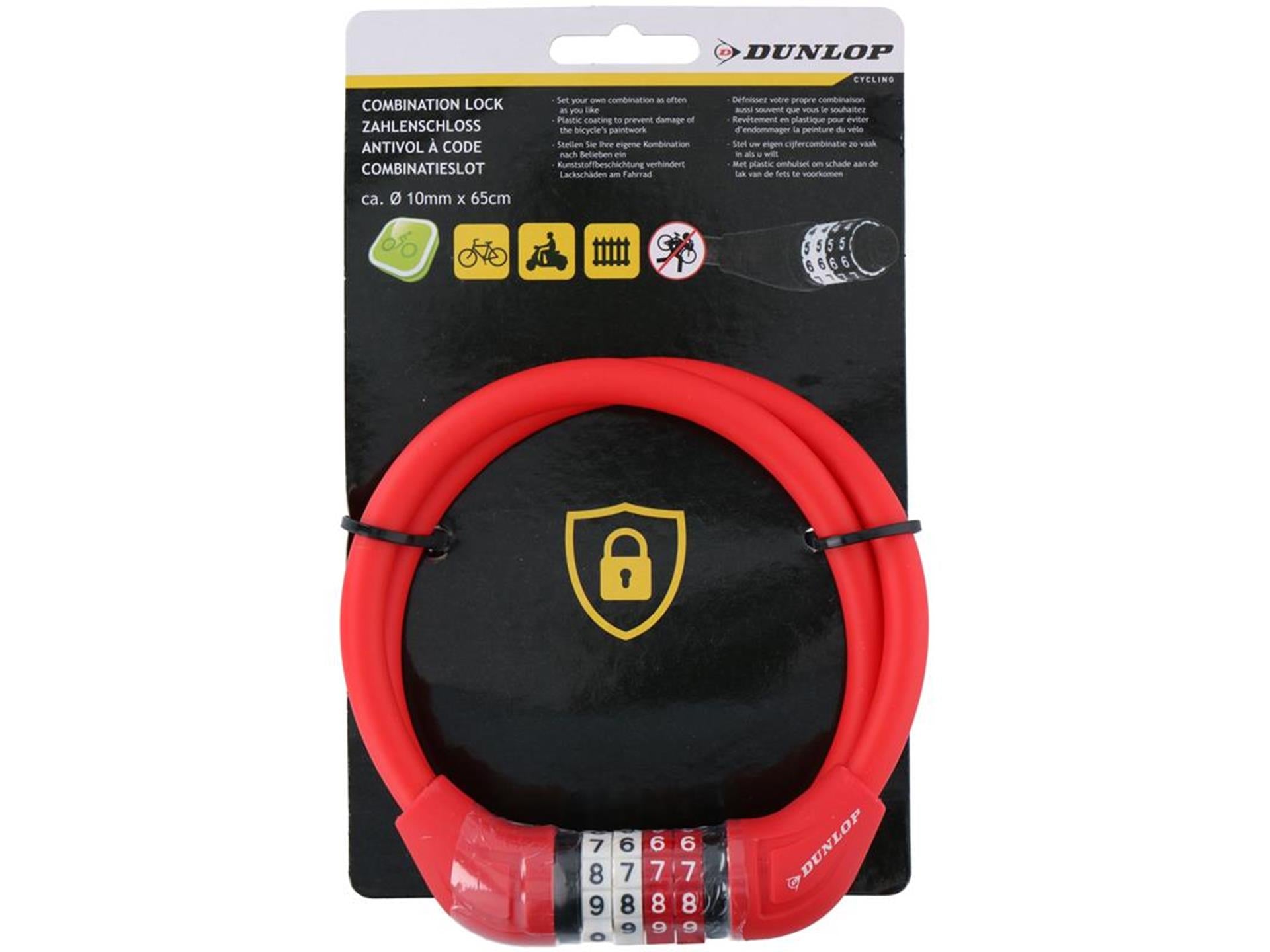 Dunlop cijferslot 10x65cm